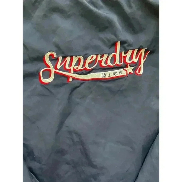 Vintage Superdry Sport 1990 Manhattan New York USA Bomber Jacket Men's M Snap Up - Picture 10 of 16